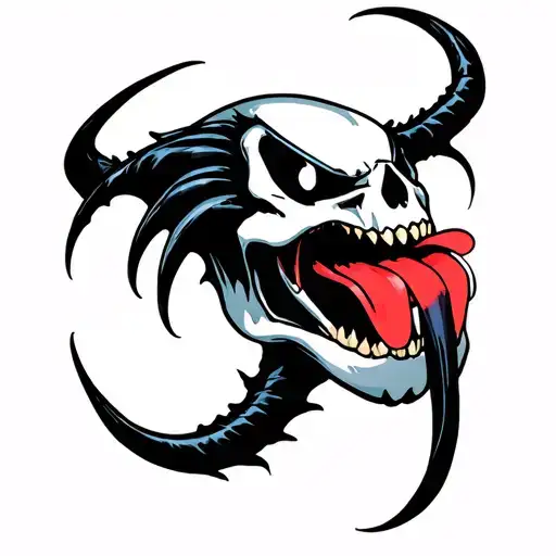 Venom Skull With Tongue