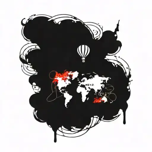 Travel Related Tattoo Design