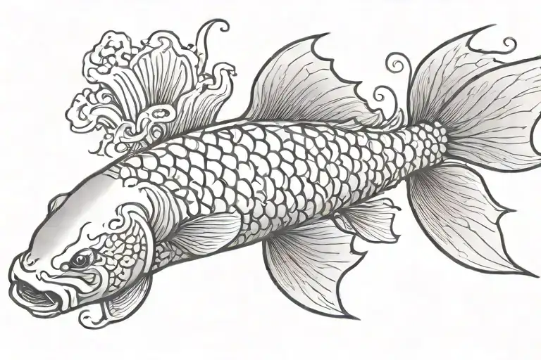 Koi Fish Swimming