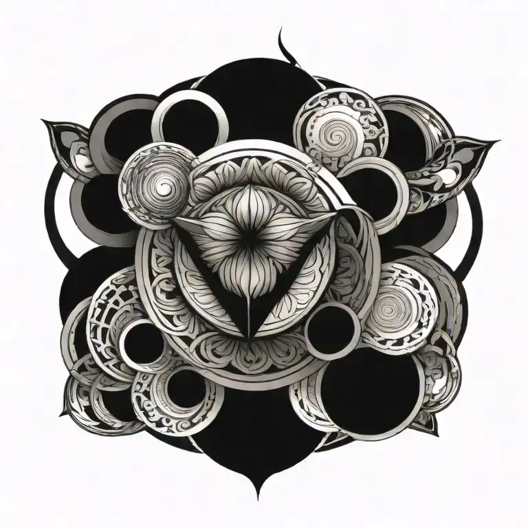 Four Circles Arranged Vertically