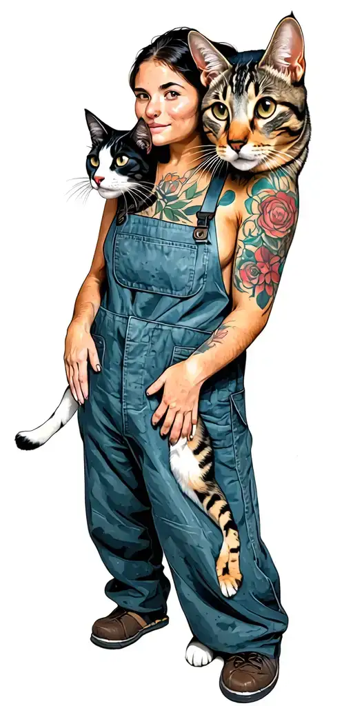 Shelter Worker Surrounded By Pets