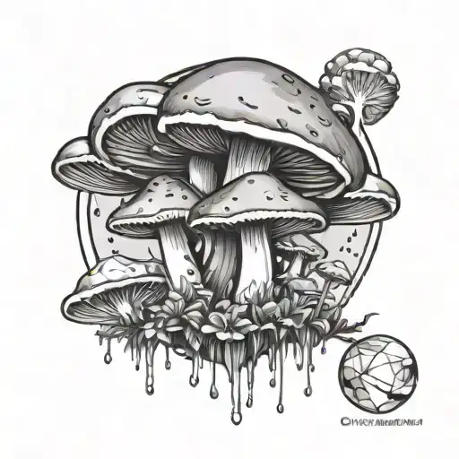 Mushrooms Moon Crystal