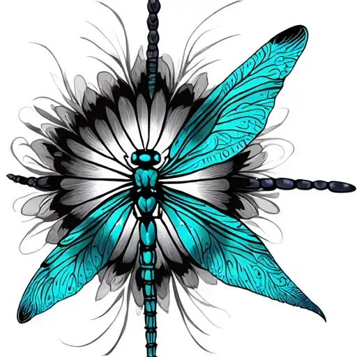 Black Teal Dragonfly Resting