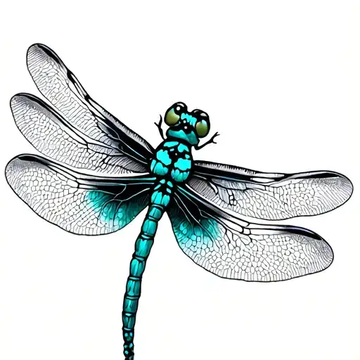 Black Teal Dragonfly Resting