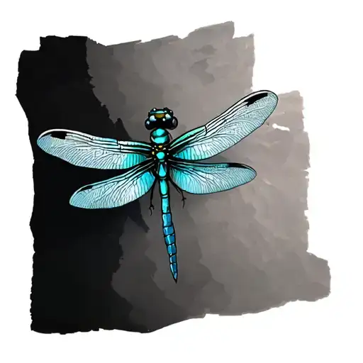 Black Teal Dragonfly Resting