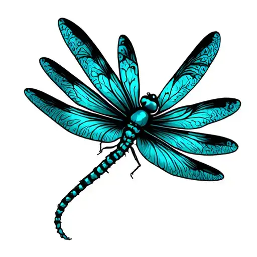 Black Teal Dragonfly Resting