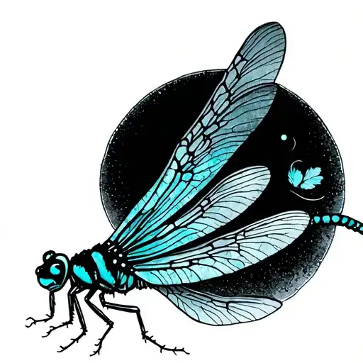 Black Teal Dragonfly Resting