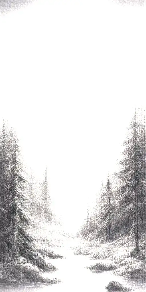 Massive Forest Landscape With Huge Moon In The Background