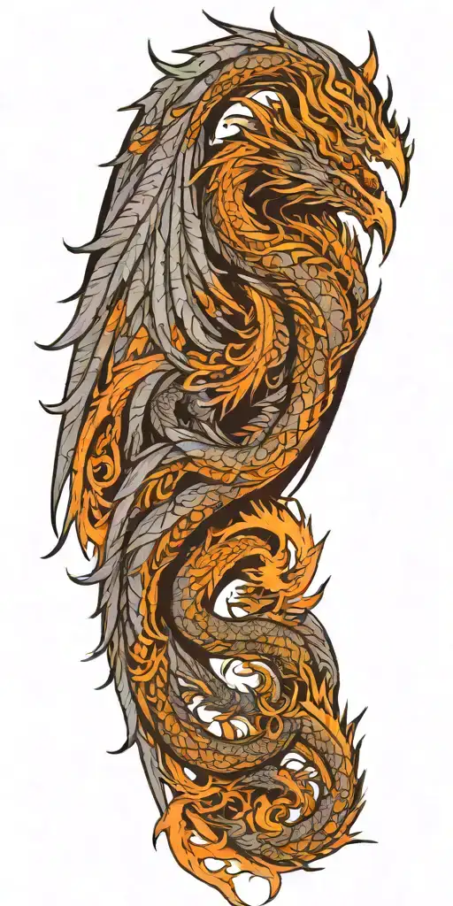 Dragon With Phoenix Wings Spikey