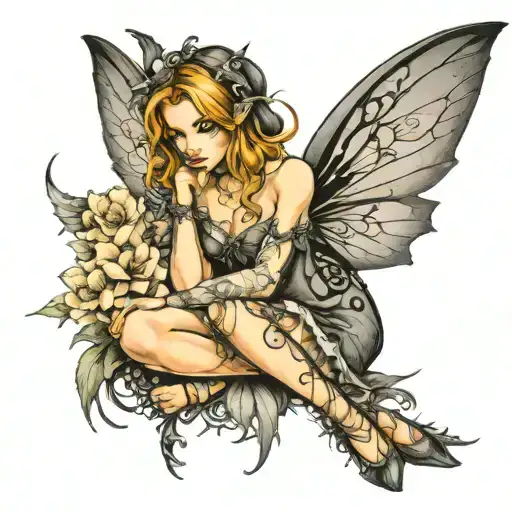 Gothic Fairy Sitting
