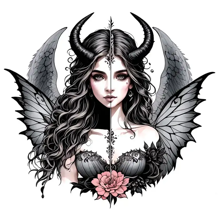 Half Angel Half Devil Earthy Feminine Fairy