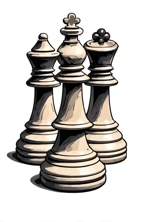 Chess Pieces Arranged