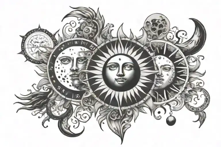 Sun And Moon Phases
