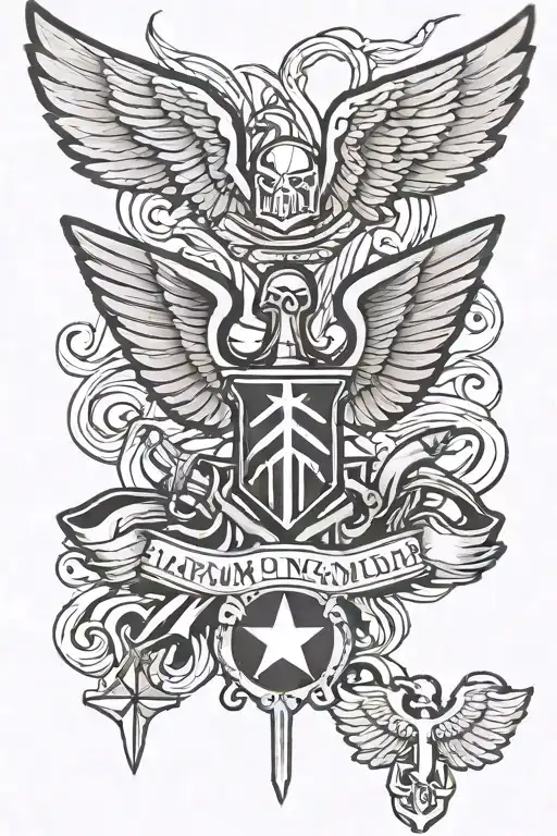 Army Jump Wings And Army Medic Symbol