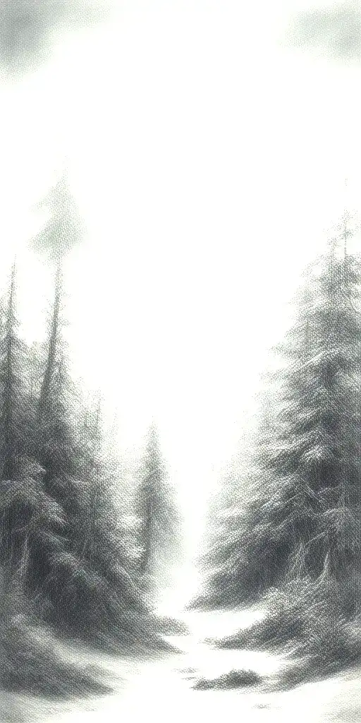 Massive Forest Landscape With Huge Moon In The Background