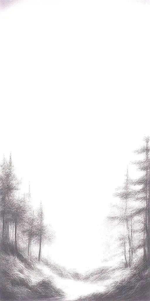 Massive Forest Landscape With Huge Moon In The Background