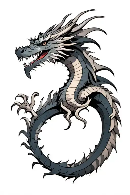 Dragon Design Covering Shoulder