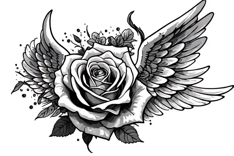 Rose With Angel Wings