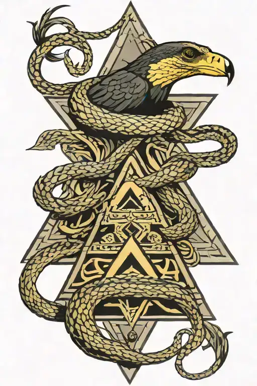Tree Snake Pyramid Crow