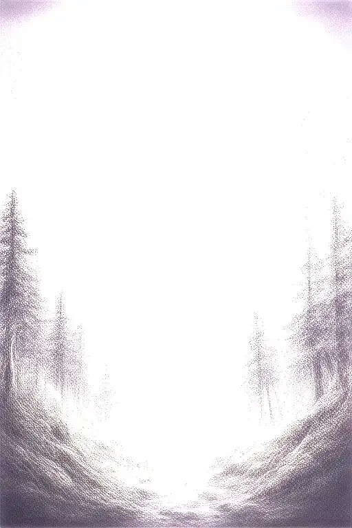 Massive Forest Landscape With Huge Moon In The Background