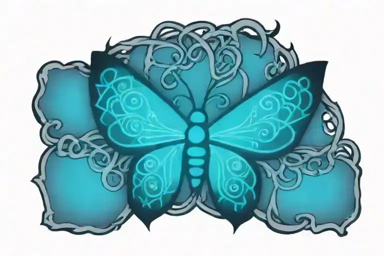 Celtic Knot Butterfly With Thorny Vines