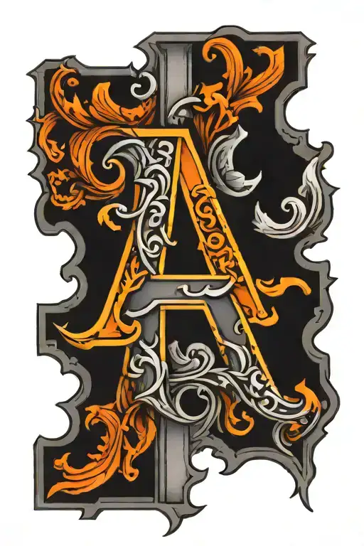 Letter A And P Carved