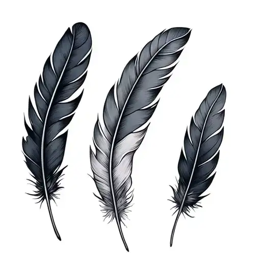 Western Fall Colored Feathers Curved