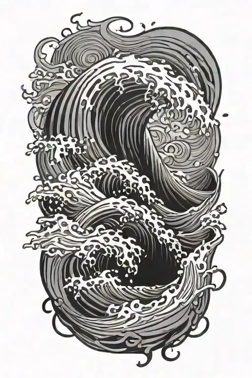 Waves Forming Its Shape Representing