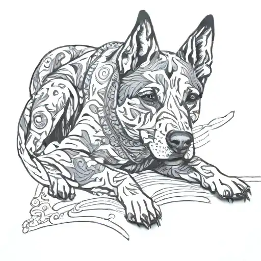 Dog In Downward Dog Pose