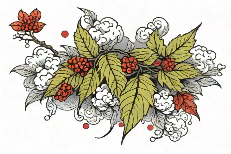 Cloud Japanese Leafs Cherry