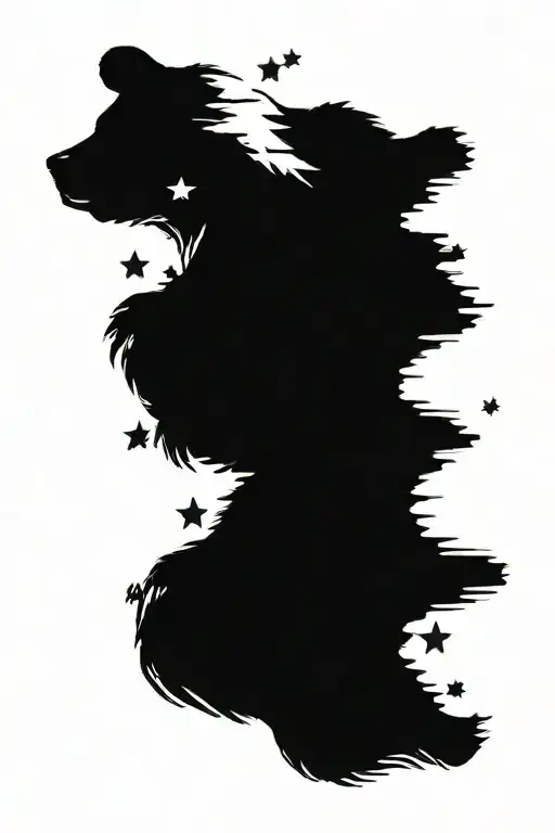 Bear With Mountains And Stars
