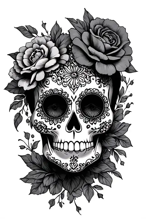 Day Of The Dead Half Sleeve
