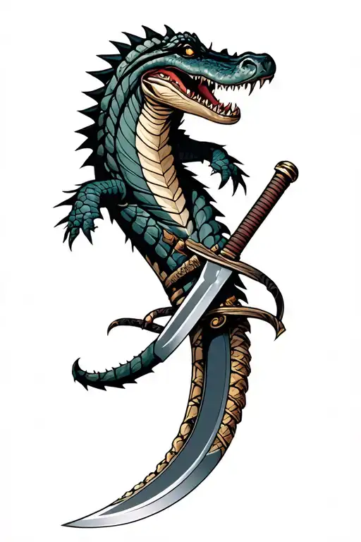 Alligator Samurai Sword