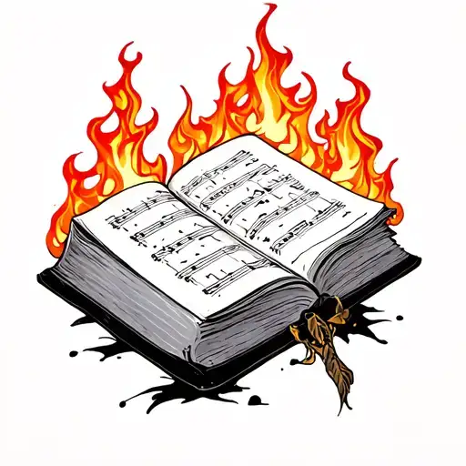 Burning Book And Music