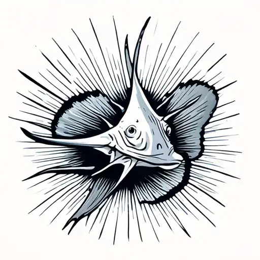 String Ray Swimming