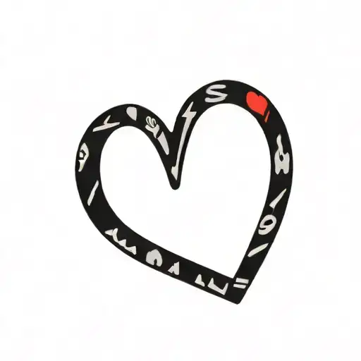 Heart Using Letters Harrison & Matisse Black Font