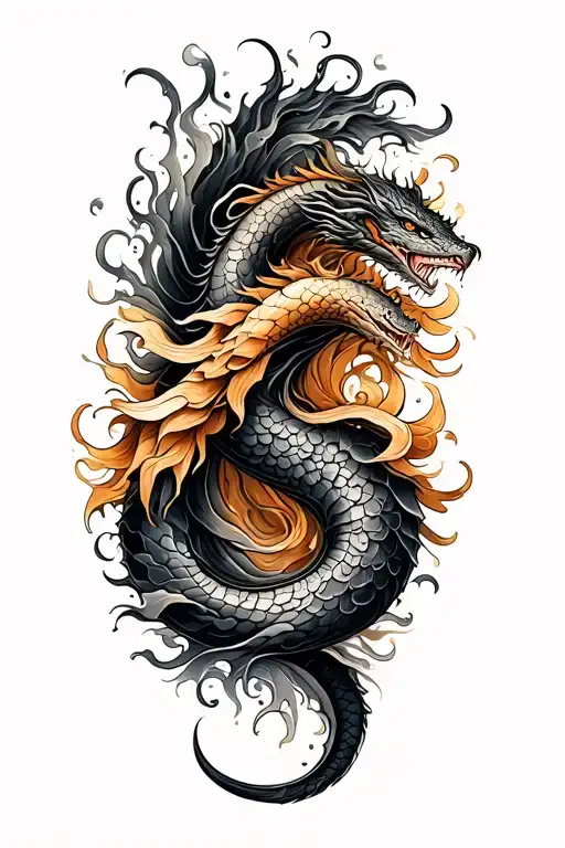 Sea Serpent Waves Flowing