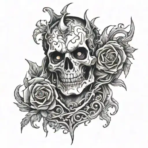 Horror Half Upper Arm Sleev