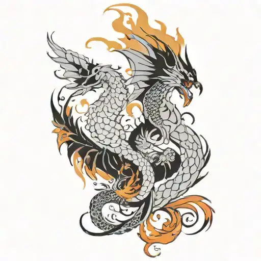 Phoenix And Dragon