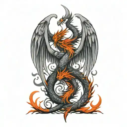 Phoenix And Dragon