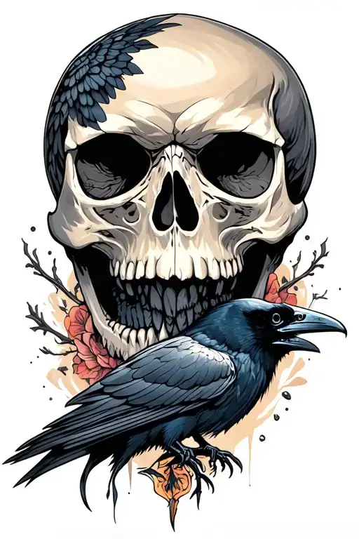 Raven And Skull