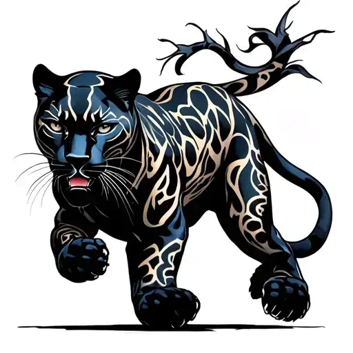 Sexy Black Panther Walking