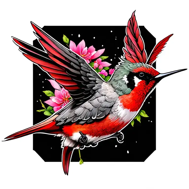 Hummingbird And Cardinal Directions Symbolizing