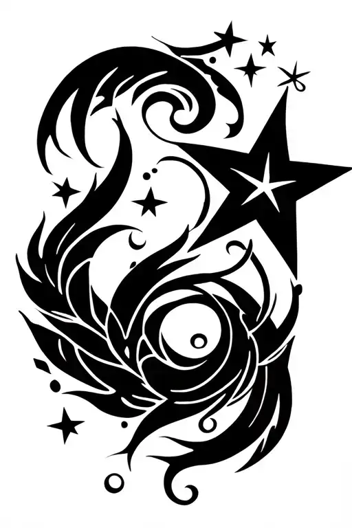 Shooting Stars Wrapper Tribal Vines