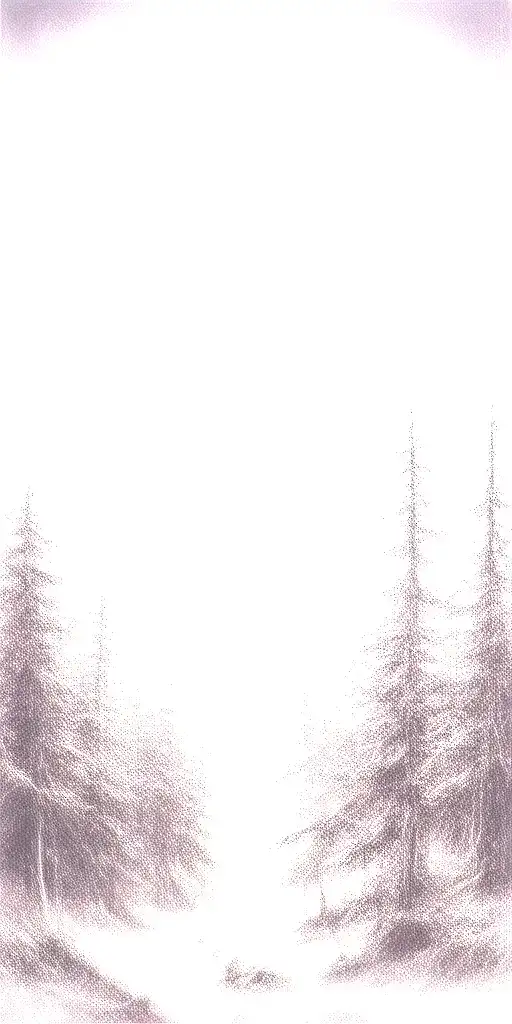 Massive Forest Landscape With Huge Moon In The Background