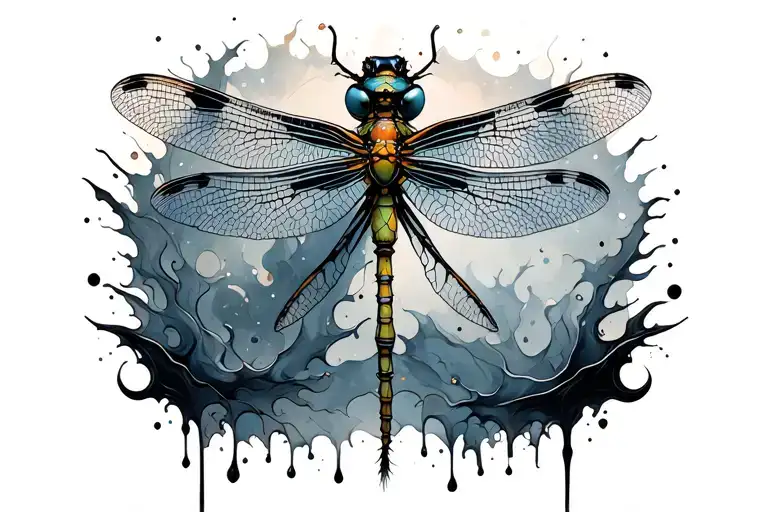 Dragonfly And Clock Melting