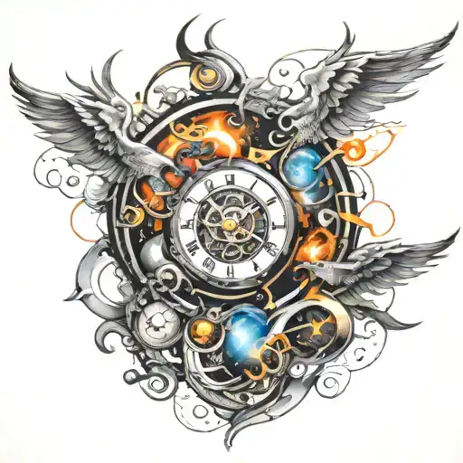 Energy Flow Through Space And Time Clock