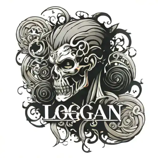 The Name Logan In Dark Fantasy Themed