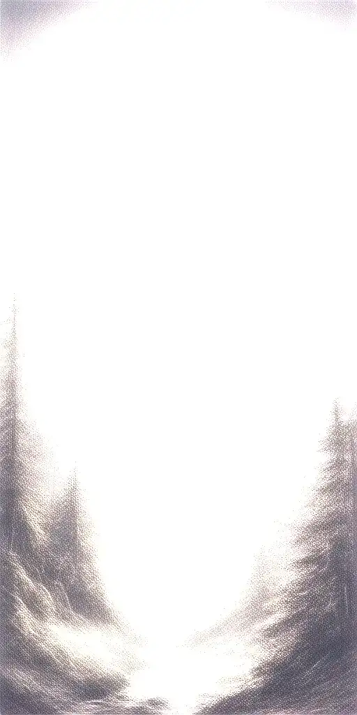 Massive Forest Landscape With Huge Moon In The Background