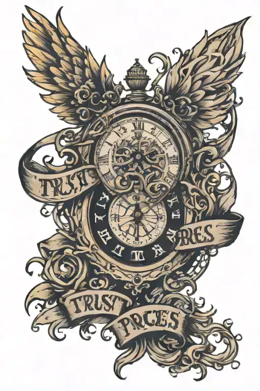 Trust The Process Written In Clock